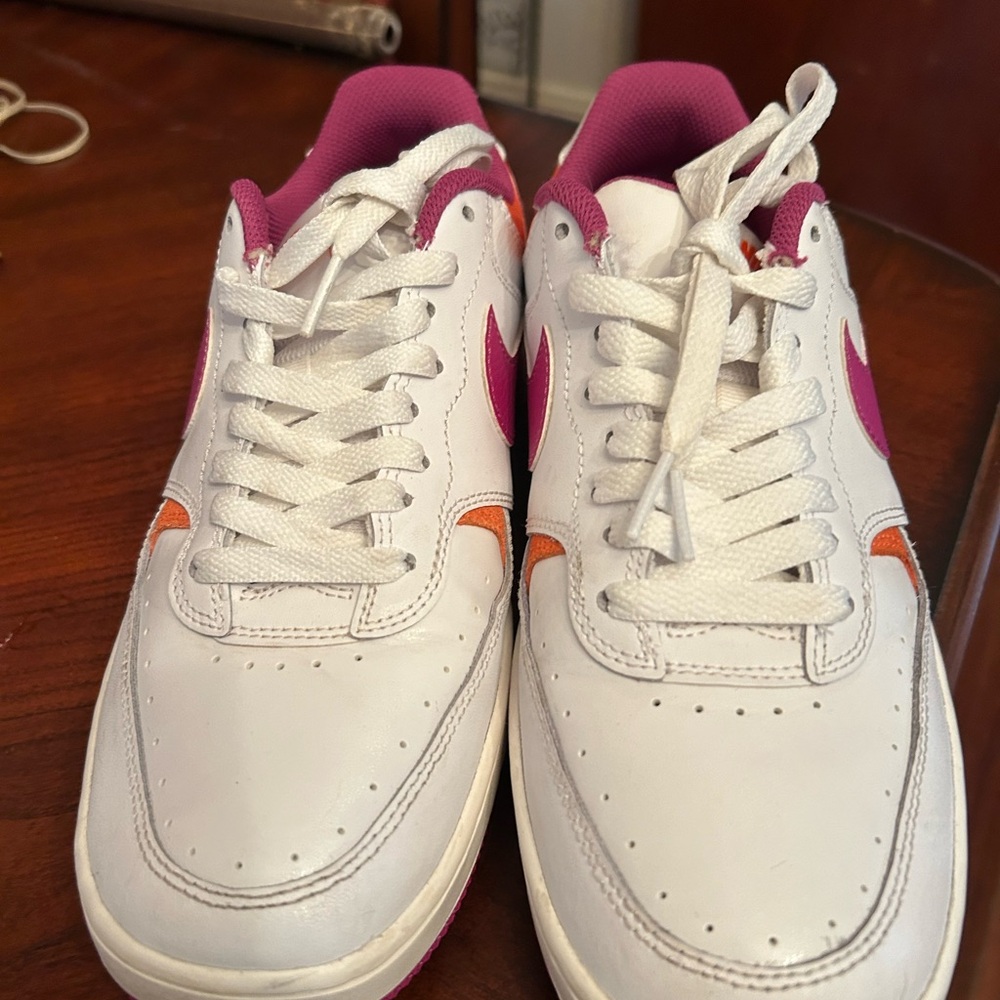 Nike Sneakers with Pink and White Design
